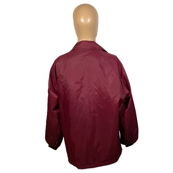 Vintage Weather Breaker Jacket Mens Large Red Windbreaker USA Made Button Down - Picture 4 of 6